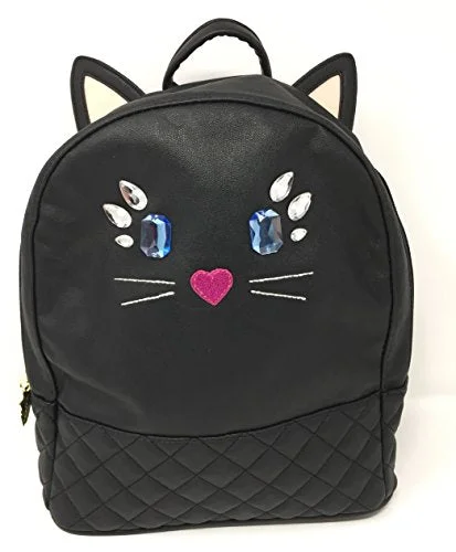 waterproof school backpack for kids -Affordable backpack for urban-Betsey Johnson Lb Lucy Black Cat Backpack