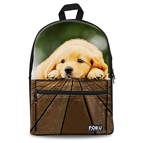 3-in-1 convertible backpack -Stylish backpack for urban-Bigcardesigns Cute Animal Pet Dog Backpack Teen School Bookbag Students