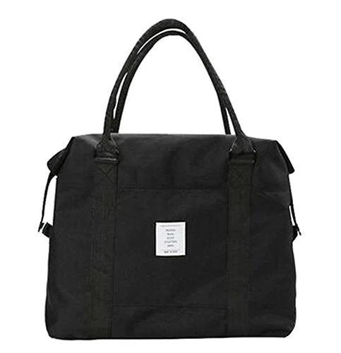 waterproof sports bag with padded bottom -Sports bag for leggings-[Black-1] Simple Style Travel Tote Bag Duffel Bag Handbag Sports Shoulder Bag