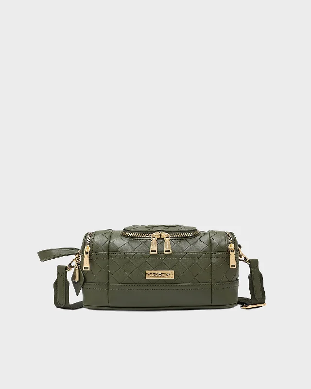 foldable designer bag-Bag with front straps-Bodega Toiletry Bag in Olive