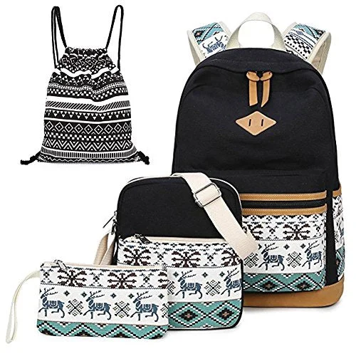 best laptop backpack for college students -Backpack for office use-Canvas Backpack Cute Lightweight Teen Girls Backpacks School Shoulder Bags Backpack Set Alando