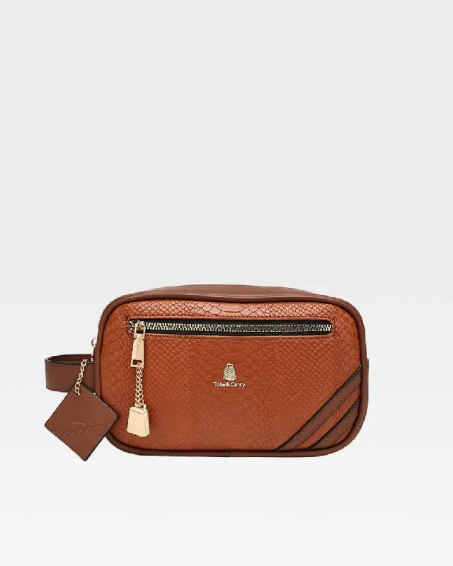 luxury bag-Customizable bag online-Apollo 1 Toiletry Bag in Caramel