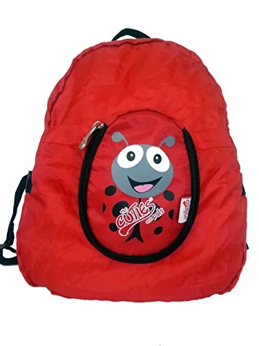 heavy-duty construction worker backpack -Backpack for mountain trips-Cuties & Pals Cuties And Pals Polka Ladybird Kids Foldable Backpack