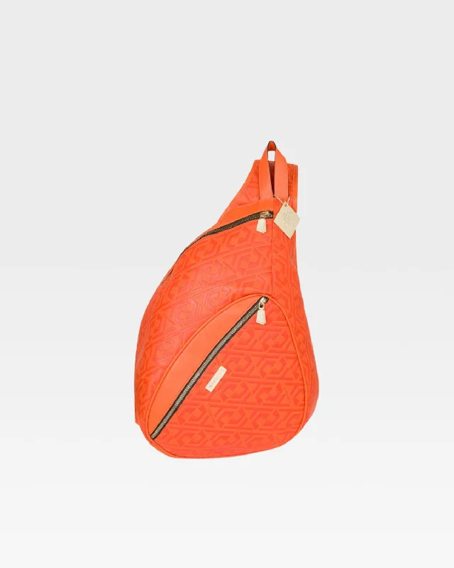 elegant travel bag-Bag for skateboarders-Designer Large Sling Bag in Orange