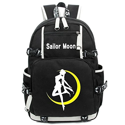 backpack with detachable tablet sleeve -Anti-theft hiking backpack-Gumstyle Sailor Moon Backpack Anime Book Bag Casual School Bag