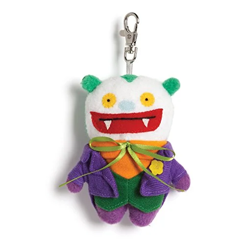 waterproof backpack for tech professionals -Travel backpack for adventurers-Gund Uglydoll Dc Comics Big Toe As Joker Backpack Clip Plush