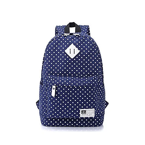 professional work backpack with sleek design -Backpack for extreme sports-S Kaiko Canvas Backpack School Bakcpack For Women And Men Polka Dots School Bag Daypack Rucksack