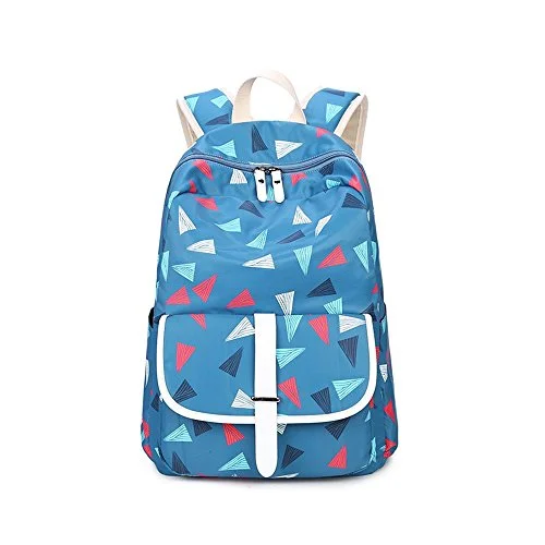 versatile backpack for school and travel -Travel backpack for students-S Kaiko Geometric Pattern Canvas Backpack School Bakcpack For Women And Men School Bag Daypack