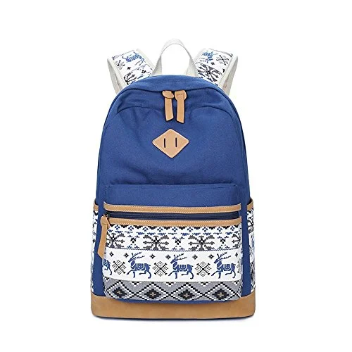 casual daily backpack for everyday use -Backpack with reflective strips-S Kaiko Horse Pattern Canvas Backpack Casual Daypacks School Backpack For Women And Men Laptop