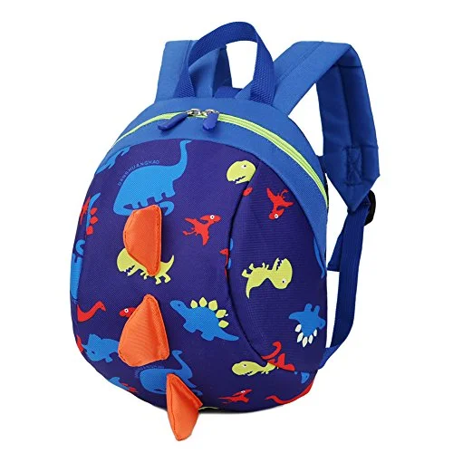 insulated backpack for carrying food -Backpack with adjustable straps-Samber Children Cute Cartoon Backpacks Schoolbag Anti-Loss With Traction Rope (Dark Blue)