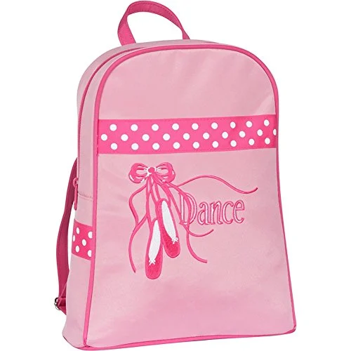 heavy-duty travel backpack for long trips -Travel backpack with wheels-Sassi Designs Girls Pink Polka Dot Ballet Shoes Sweet Delight Dance Backpack