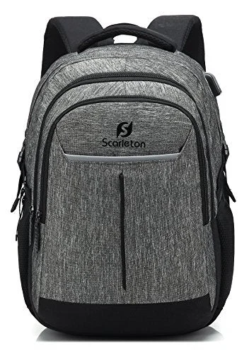 comfortable hiking backpack for seniors -Urban backpack-Scarleton Classic Water Resistant Backpack H20430301 - Grey/Black