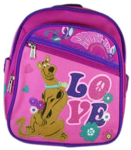 laptop backpack with built-in power cord -Backpack with padded straps-Scooby Doo "Peace & Love" 10" Mini Backpack (Daypack)