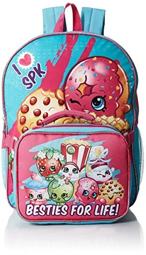 ultra-lightweight carry-on backpack -Backpack for rainy days-Shopkins Besties For Life 16" Backpack With Lunch Bag