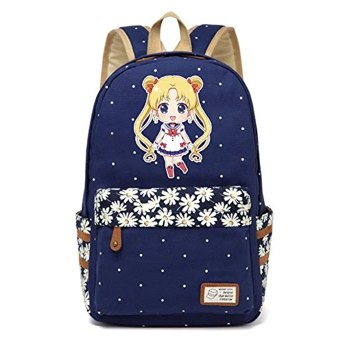 waterproof commuter backpack for bikers -Large hiking backpack-Siawasey Anime Sailor Moon Bookbag Backpack School Bag