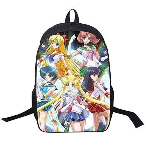 heavy-duty backpack for fieldwork -Travel backpack for Europe-Siawasey Anime Sailor Moon Cosplay Backpack Bookbag Daypack School Bag