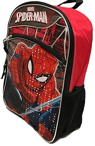 ergonomic hiking backpack with extra padding -Travel backpack for couples-Spider-Man Backpack 16"