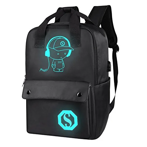 best backpack for outdoor camping -Backpack for snowy hikes-Teen Boy Girl Laptop Backpack W/ Usb Charging Port, Unisex Luminous Lightweight Waterproof