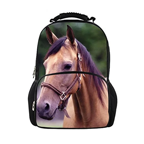 ultra-light backpack for fast hiking -Waterproof backpack for men-Thikin Crazy Horse Cool 3D Animals Children School Book Bags Printing Backpacks