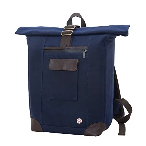 sleek work backpack with hidden compartments -Stylish backpack for hiking-Token Bags Waxed Montrose Backpack, Navy, One Size