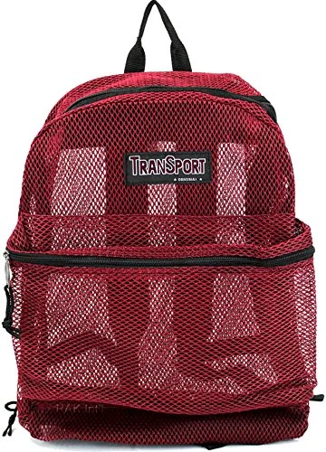 travel-friendly backpack with built-in garment bag -Stylish backpack for kids-Transworld Mesh Backpack - Burgundy