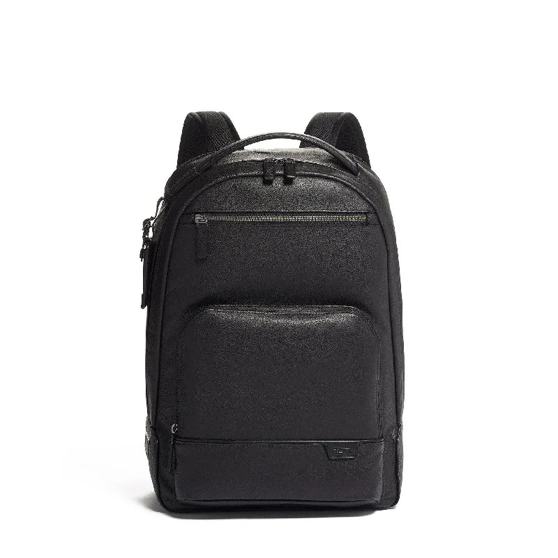 backpack with extra security features -Backpack for equipment-TUMI Harrison Warren Leather Backpack