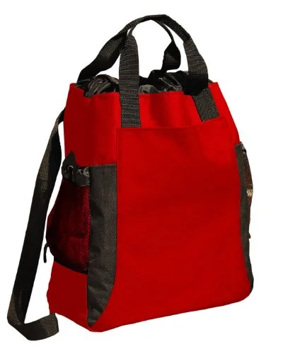 foldable and packable hiking backpack -Compact backpack for hiking-Ultraclub Backpack Tote - Red/ Black - One