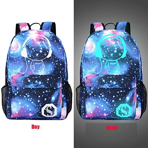 stylish designer backpack for travel -Backpack for tropical travel-Unisex Teen Boys Girls Fashion Luminous Galaxy Personalized Backpack Teenagers School Bags Canvas