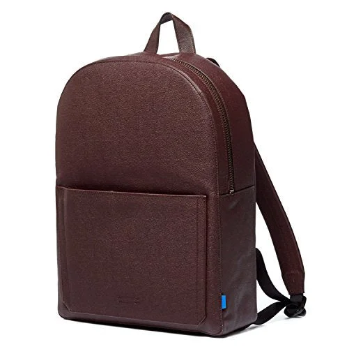 slim and fashionable travel backpack -Backpack for moderate hikes-Uri Minkoff Micro Caviar Barrow Backpack, Aubergine Purple W/ Black Twill Lining