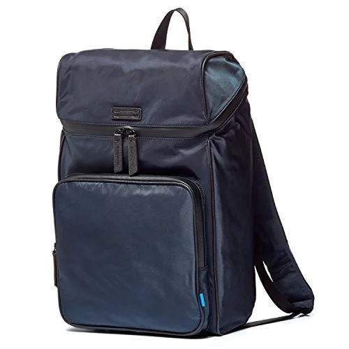 stylish backpack with anti-theft protection -Backpack for valley trips-Uri Minkoff Stanton Backpack Soft Napa Leather W/ Black Twill Lining, Ocean Blue