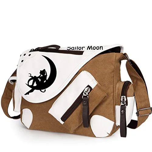 small waterproof daypack for quick trips -Backpack for biking-Yoyoshome Sailor Moon Anime Tsukino Usagi Cosplay Backpack Messenger Bag Shoulder Bag (Brown)