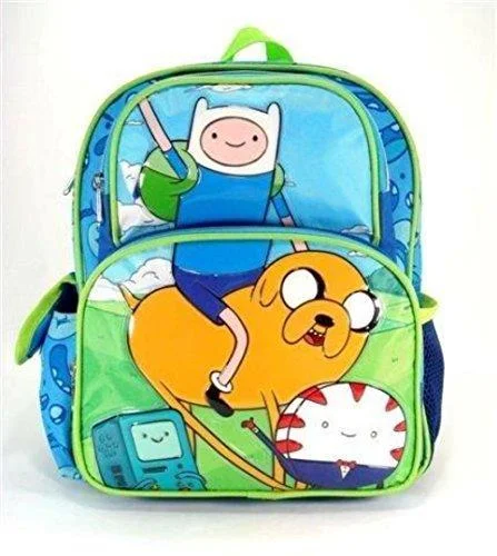 travel backpack with dedicated shoe pocket -Backpack with outer loops-1 Pc. Adventure Time 12" Toddler Backpack