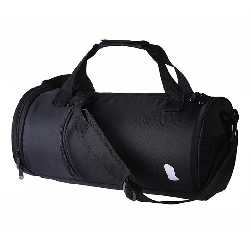 premium gym bag with internal storage -Camping sports bag-1 Pc Round Waterproof Sports Totes Bags Large Capacity Travel Gym Fitness Bag Yoga Mat Handbag