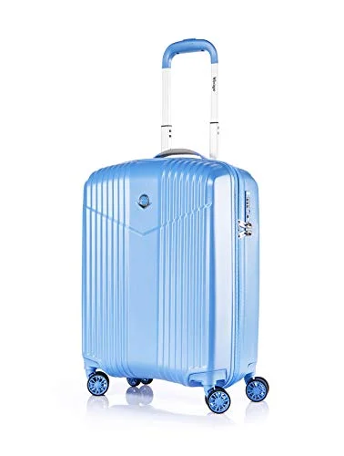 suitcase that holds maximum capacity within airline limits-suitcase for solo trip-ABISTAB Verage V-Lite 55/19 Hand Luggage 55 centimeters 37 Blue (Blau)