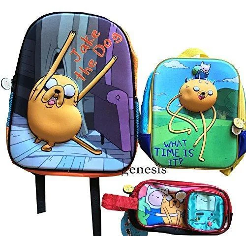 military-grade backpack for extreme conditions -Backpack with inner straps-Adventure Time 3D Backpack Jake & Fin, "What Time Is It" Adventure Time Mini Backpack With Pencil