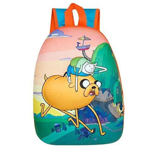 stylish mini backpack for women -Backpack for brief hikes-Adventure Time Finn And Jake Bubble Sunset Backpack