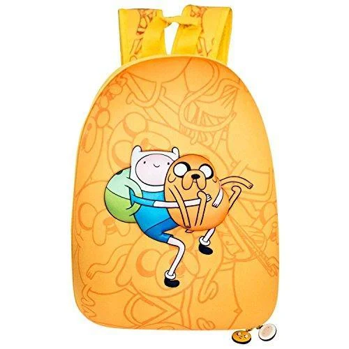 best laptop backpack for college students -Durable backpack for commuting-Adventure Time Finn And Jake Bubble Yellow Backpack