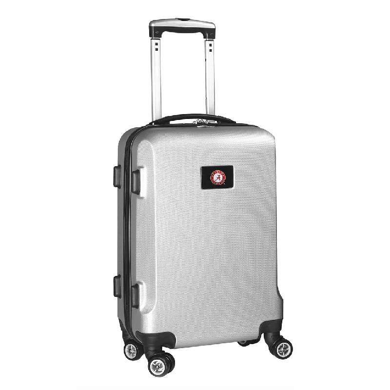 suitcase with polycarbonate shell-suitcase cleaning for mold-Alabama Crimson Tide 20" Silver Domestic Carry-on Spinner