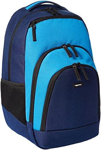 backpack with built-in rain cover -Stylish backpack for commuting-Amazonbasics Campus Backpack, Blue