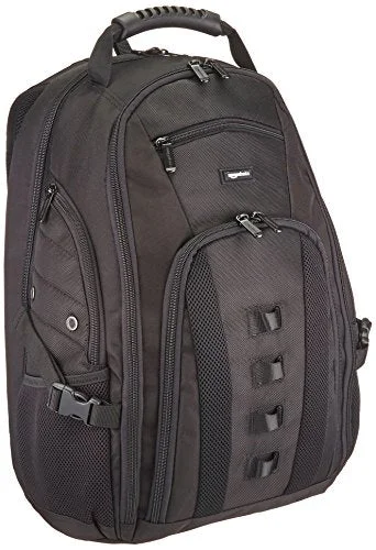 hiking backpack with padded hip belt -Backpack for short trails-Amazonbasics Travel Laptop Backpack