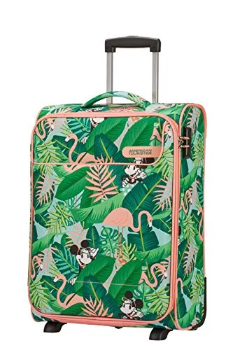 suitcase that resists deep scratches-suitcase for urban trip-American Tourister Funshine Disney Hand Luggage, 55 cm, 39 liters, Multicolour (Minnie Miami Palms)