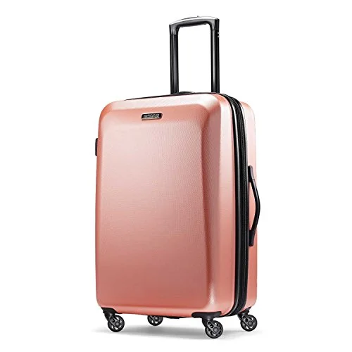 suitcase with anti-theft features-suitcase with vibrant colors-American Tourister Moonlight Spinner 25, Rose Gold