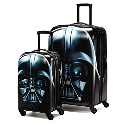 suitcase with best handle-suitcase for minimalist packing-American Tourister Star Wars 2 Piece Set 21 & 28 Hardside Spinner (One Size, Star Wars Darth Vader)