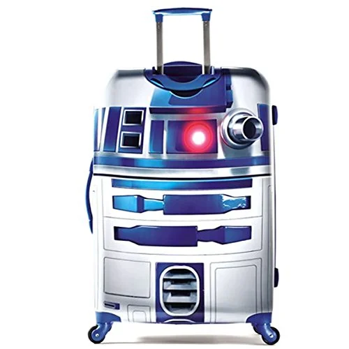 suitcase with best compartments-suitcase with top handle-American Tourister Star Wars 28 Inch Hard Side Spinner, R2-D2