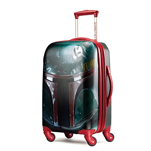 suitcase with best fabric-suitcase with adjustable handle-American Tourister Star Wars Hardside Spinner 21, Boba Fett