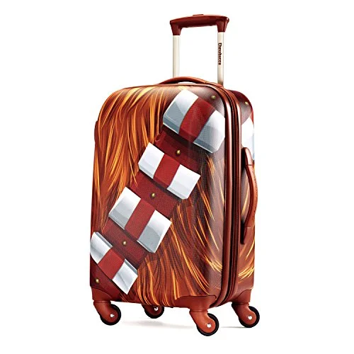 suitcase for adventure travel-suitcase with privacy features-American Tourister Star Wars Hardside Spinner 21, Chewbacca