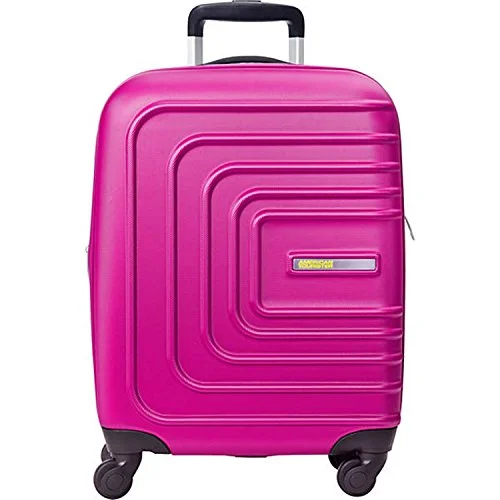 suitcase with aluminum frame-suitcase for oversized items-American Tourister Sunset Cruise Hardside 20, Pink Berry