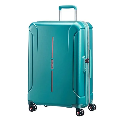 suitcase for long-haul flights-suitcase for month-long trip-American Tourister Technum Spinner Hardside 20, Jade Green