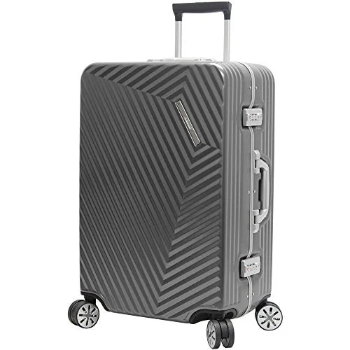 suitcase for busy professionals on the go-suitcase for cool packing-Andiamo Elegante Aluminum Frame 28" Large Zipperless Luggage With Spinner Wheels (28In, Black