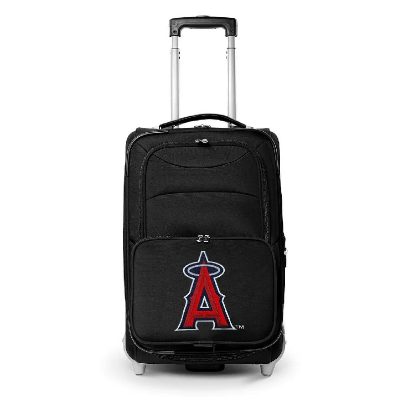 suitcase that complements professional attire-suitcase packing for adventures-Angels Carry On Luggage | Los Angeles Angels Rolling Carry On Luggage